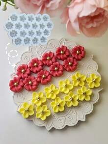 1PC 20-In-1 Flower Silicone Mold, Creative DIY Small Flower Mold For Aromatherapy Candles, Home Decor / Gift Making Epoxy Resin Mold, Handicrafts Casting Molds, Art Decorations Plaster Mould - 01-straight-eared Rabbit Tray Silicone Mold - View 1