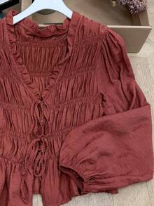 Women Tops - Rust Red - View 4