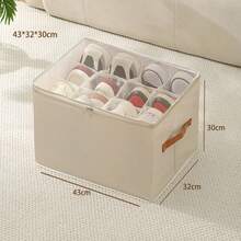 Foldable Fabric Shoe Box, Holds Up To 12 Or 16 Pairs Of Shoes, Large Capacity Fabric Shoe Box With Lid, Adjustable Dividers, Transparent Cover, Waterproof And Dustproof, Foldable Storage, Multi-Functional All-In-One Design, Suitable For Home, School, Dormitory Wardrobe And Other Places, Dustproof And Moisture-Proof, Washable, Multiple Usage Methods - Multicolor - View 19