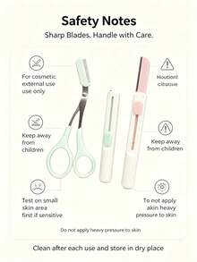 Comes With Eyebrow Scissors With Comb, Retractable Eyebrow Razors And Double‑Ended , Meet Your Different Facial Trimming Needs. - Upgraded Version - View 6
