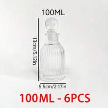6/3/1pc Creative Vertical Striped Glass Perfume Spray Bottle, Suitable For Home-Made Perfume Sample Gift Packaging Display Bottle, Business Travel Outdoor Makeup Moisturizing Spray Bottle, Minimalist Portable Large Capacity Travel Refillable Bottle, Refillable Bottle And Storage Bottle - Multicolor - View 16