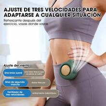 Ventilador eléctrico portátil silencioso mini sin aspas, ventilador con clip para camisa, ventilador de cuello manos libres de 3 velocidades, adecuado para uso al aire libre, viajes, oficina, accesorio de viaje, regalo, capacidad de batería: 1000mAh - Con clip - Ver 7