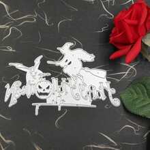 1pc Halloween Border Metal Cutting Die, Suitable For DIY Scrapbooking Templates, Handmade Greeting Card Tools And Holiday Home Decor Making - Halloween - View 7
