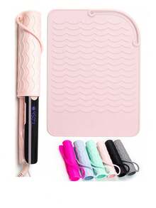 Silicone Universal Heat Resistant Mat For Hair Styling Tools, Straightener And Curling Iron Heat-Resistant Storage Travel Mat, Non-Slip Silicone Heat-Insulating Pad, Protects Hair Styling Tools, Travel Essentials - Multicolor - View 4
