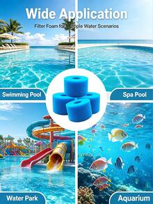 Foam Pool Filter, 6pcs S1 Type Filter Sponges, Swimming Pool Filter Sponge, Foam Pool Filter, Reusable Pool Foam Filter, Suitable For Swimming Pools, Spas, Aquarium Sponge Filters (10.8*7.3cm) - Multicolor - View 7