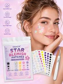 480/240pcs Colorful Star Scar Cover Stickers, Gentle And Non-Irritating, Alcohol-Free, With Tweezers Accessory For Easy Application - View 1
