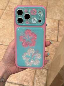 Atmospheric Shell Texture Hibiscus Flower Phone Case Compatible With Apple 17 Pro Max 16 15, Girly Style - Multicolor - View 4