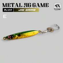 1PC 10‑30g Long‑Distance Casting Metal Jig Lures Rotatable Single Hook Spinner Blade High Gloss Hard Bait Saltwater Freshwater Inshore Offshore Shore Boat Fishing For Bass Mackerel Trout Salmon Predatory Game Fish - Multicolor - View 20