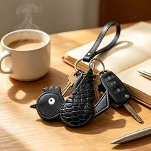 JRESSIAL Bird Hanging Ornament Bag Charm Small Flying Bird Accessory Car Rearview Mirror Pendant Color Block Flying Bird Keychain, DIY Bag Charm, Birthday, Anniversary Exclusive Gift - Black - View 5