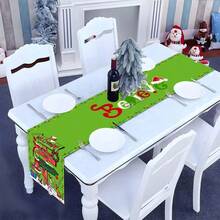The Grinch 1pc Green Monster Print Linen Table Runner, (71*13inch) Fits Rectangular Dining Table, Suitable For Home Christmas Dinner, Holiday Party, Themed Gathering Decoration, Enhances Dining Table Atmosphere, Reusable And Washable, Christmas Table Decor - Multicolor - View 10