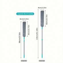 1 Set Extendable Mop With Adjustable Long Handle, Random Brush Head Style, Includes 4 Replaceable Cleaning Cloths, Suitable For Deep Cleaning Under Bed, Sofa Crevices, Dust-Free Home Cleaning Tool, Furniture Base Duster - Multiple Styles - View 3