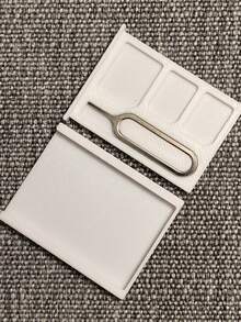 Bowknot 2D Printed Card Holder, SIM Card Pin Slot, Comes With SIM Card Pin. Cherry Printed Portable SIM Card Storage Box, Phone Card Holder, SIM Card And SD Card Storage Box, Travel Storage Box, Compact And Lightweight, Anti-Loss And Durable, Anti-Drop And Durable, Suitable For Smartphones, Tablets And Other Devices, Can Store SIM Card/SIM Card Pin, Ideal Choice For Storing Backup SIM Card When Changing Phone Number. Back To School Season, Graduation Season, Teacher's Day, Birthday Gift - Multicolor - View 5