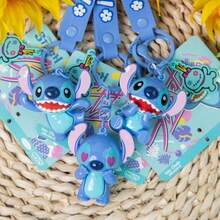 Mesuca Disney Stitch Character Keychain With Wrist Strap, Cute Character Pendant Decoration, Suitable For Backpack, Handbag, Car Keys, Multiple Styles Available, 1pc - View 2