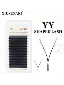 XIUSUZAKI 12 hàng lông mi giả YY 0.07mm nhiều màu hỗn hợp nâu, tím, xanh dương và nhiều màu khác, lông mi 8-15mm tự nhiên dạng cụm làm sẵn, phù hợp cho cosplay và nối mi - D - Xem 3