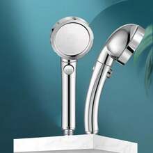 Low Water Pressure Booster Shower Head, 3-Mode Adjustable Handheld Shower Nozzle, Universal Connector Bathroom Shower Accessory, For Shower Use Only - 3 Modes - View 5
