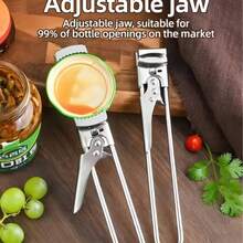 Adjustable Jar Opener, Stainless Steel Manual Bottle Lid Gripper, Multifunctional Can Opener For Kitchen - View 7