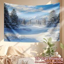 Winter Wonderland Christmas Photography Backdrop, Merry Christmas Banner Polyester Backdrop, Winter Snow Mountain Pattern - Pine Trees And Snowscape, Durable Polyester Fiber, Suitable For Holiday Parties, Photo Shoots And Decoration, Backdrop, Birthday Party, Best Choice For Christmas - 1 - View 21