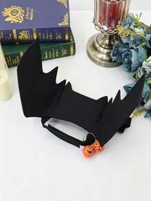 Halloween Pet Mask + Bat Wings 2pcs Set, Cat Cool Mask Adjustable Neck Collar Small Wings Costume, Suitable For Cat Owners, Holiday Pet Dress Up, Halloween Party For Cats To Wear And Transform For Photos - Multicolor - View 9