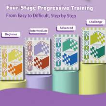 4-Level Age-Graded Sudoku Spiral Workbook Set For Ages 3-12+, Progressive Number Logic Puzzles From Beginner To Challenge, Brain Games For Focus, Concentration, Critical Thinking & Problem Solving, Screen-Free Learning For Home, Classroom & Travel - All Levels 4-workbook Set – Ages 3-12+ - View 2