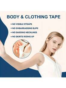 Double-Sided Tape, 36pcs Waterproof Transparent Tape, Tank Top Fixing Stickers, Double-Sided Underwear Tape, Dress Breast Protection Stickers, Prevent Private Exposure, Suitable For Clothes And Body, Scarves, Beauty, Suitable For All Fabrics And All Skin Types, Unisex - Multiple Styles - View 2