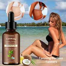 Summer Sunless Tanning Oil, Moisturizing Skin, Creating Bronze And Bright Tan Skin Tone, Convenient To Use, Suitable For Body, Thighs, Arms, Etc., Essential For Beach And Travel - Maroon - View 7