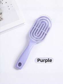 1pc Long Handle Women's Comb, Anti-Static, Wet & Dry Use, Volumizing Massage Comb, Curly Hair Comb, Styling Comb, Home Use - Multicolor - View 11