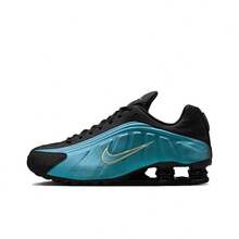 Nike Shox R4 Men's Running Shoes Black/Blue - Blue - View 15