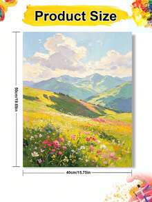 1pc Oil Painting By Numbers Kit, Landscape Theme DIY Art & Craft, Home Wall Decor, Canvas Oil Painting Decoration, Holiday Gift Includes Paintbrushes And Paints. - Sets - View 10