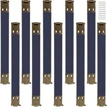 バネ口金具 10個セット 幅1.3cm 長12cm クラフト用品 財布用留め具パーツ バネ口ポーチ DIY 手芸材料 自動閉鎖 アンティークブロンズ - 写真のように - チェックする 8