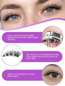 10 Pairs Large Capacity Dense Natural-Looking Flexible Soft Stem Full Band Eyelashes, Time-Saving And Effortless Application, Suitable For Multiple Occasions - View 4