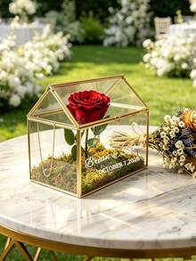 Custom Wedding Card Box - Transparent Gift & Money Storage Box, Suitable For Wedding Reception, Birthday Elegant Table Decor, Anniversary And Graduation Party Decoration - Multicolor - View 6