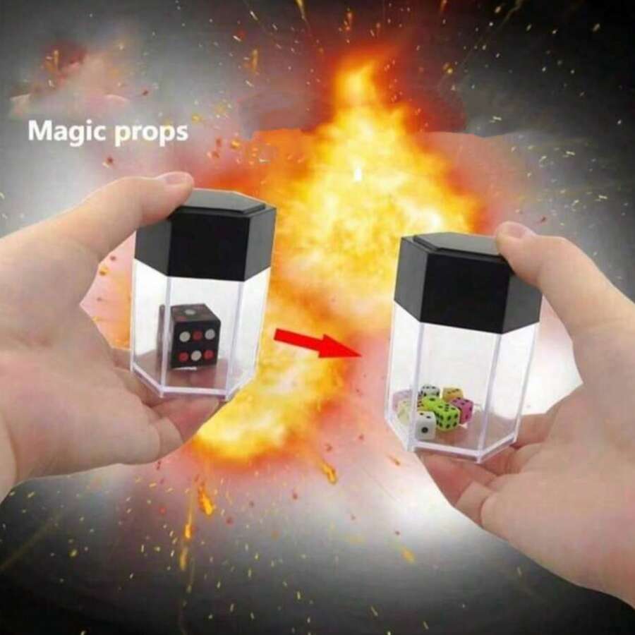 1pc Magic Dice, Colorful Dice, One-To-Many Magic Prop, Close-Up Magic Prop, Multi-Specification Magic Toy, Suitable For Family Gatherings, Friends Parties Close-Up Magic Performances, Program Gifts, Birthday Gifts