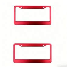 2pcs Durable Aluminum Alloy License Plate Holder, With Easy-To-Install Accessories, For Stylish Riding - 2pcs - View 6