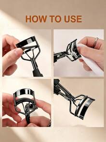 15pcs/11pcs/5pcs/1pc Eyelash Tools Set Including Eyelash Curler And Replacement Rubber Pads, Professional Eye Makeup Tools For Daily Use, Portable Travel Size Eye Lash Extension Accessories. - Black - View 5