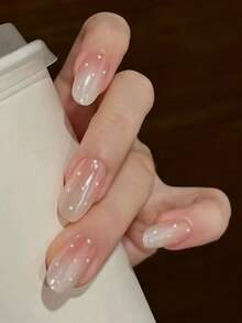 Emi Gel Nail Stickers Transparent Base 20pcs Gel Nail Stickers UV Light Required Salon Quality Long Lasting ES20 Wholesale Dropshipping Same Style - Apricot - View 5