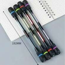 Cool Spinning Pens, Fun For Your Fingertips! Smooth Pen Body With Colorful Non-Slip Silicone Ends, Eye-Catching Design, Comfortable Grip, Beginners Can Easily Practice Pen Spinning. This Set Includes 4 Spinning Pens + 10 Replaceable Refills, Refills Are Detachable And Replaceable, Both A Stress-Relief Toy And A Practical Neutral Ink Pen. In Your Spare Time And After Class, Spin The Pen In Your Hand To Relieve Study Pressure - Fidget Pen - View 3