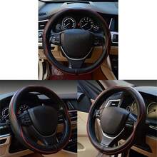 Car Steering Wheel Cover With Inner Ring: Universal Size 14.5-15inch, Premium Leather, Comfortable Grip, Long-Lasting Protection For Your Steering Wheel - Multiple Colors Available - Multicolor - View 4