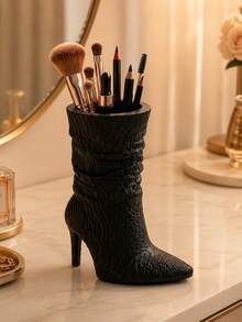 High Heel Boot Shaped Storage Box, 3D Printed Cute Toothbrush Holder, Makeup Brush Holder, Unique Stationery Organizer, INS Style Desk Decor, Fun Pen Holder - Multicolor - View 13