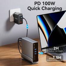 VENTION 15-in-1 Stasiun Docking USB-C Vertikal, Hub Desktop Multiport Pengisian Cepat PD 100W, Braket yang Dapat Diputar dan Dilepas, Audio OMTP & CTA, Dock Universal Paduan Aluminium untuk MacBook, Laptop Windows - View 8