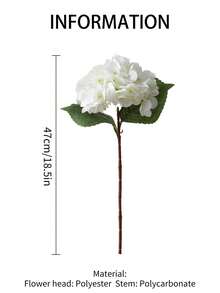 18/9/1pc White Artificial Hydrangea, Suitable For Wedding, Bridal Bouquet, Home Room Decor, Autumn Styling, Halloween, Party, Bedroom, Bathroom, Tabletop Decoration, Outdoor Scene, Back To School Theme, Wall Decor And Office - Multicolor - View 2