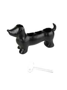 Cute And Simple Dachshund-Shaped Bathroom Storage Box And Toothbrush Holder - Electric Dachshund Toothbrush Holder And Shelf, Toothpaste And Makeup Brush Storage Base, Adorable Storage Base Stand. - Multicolor - View 18