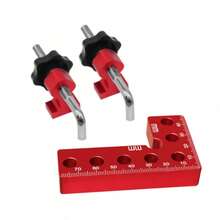 Aluminum Alloy 90 Degree Right Angle Clamp, Woodworking Corner Positioning Ruler, Right‑Angle Locator For Picture Frame, Cabinet, Drawer And Box Assembly, Wood Working Hand Tool - Red - View 4