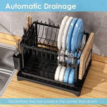 2 Tier Dish Drying Rack,Kitchen Counter Organizer,Dish Rack, Home Decor,Kitchen Essentials - View 9