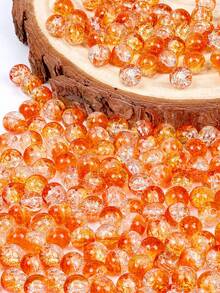 20/50/100pcs Halloween Glass Beads For Jewelry Making Accessories, 10mm Sparkling Gradient Explosion Glass Bead For DIY Earrings Bracelets Necklace - Orange - View 10