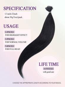 Nano Ring Hair Extensions, Natural Black, 12-22 Inches, Silky Straight Remy Human Hair, Micro Nano Ring Bead Hair Extensions For Women - Multicolor - View 10