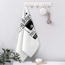 /6/8/10/12Pcs Kitchen Towel Kitchen Dish Towel,   Quote, Contemporary Style, Knit Fabric, Machine Washable, Soft  Absorbent, With Cartoon Theme, For Family  Friends, Ideal Gift For Holidays - Multicolor - View 3