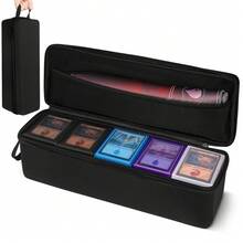 Trading Card Storage Case, Large Capacity 1000+ Card Holder With 5 Card Storage Boxes & Inner Tray, EVA Hard Shell Carrying Organizer For TCG, MTG & Sports Cards (Cards & Playmat Not Included) - View 11