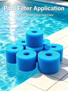 Foam Pool Filter, 6pcs S1 Type Filter Sponges, Swimming Pool Filter Sponge, Foam Pool Filter, Reusable Pool Foam Filter, Suitable For Swimming Pools, Spas, Aquarium Sponge Filters (10.8*7.3cm) - Multicolor - View 3