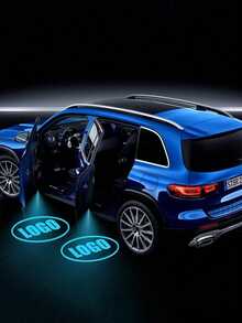 2 Proyektor Lampu Pintu Mobil Nirkabel, Untuk Memproyeksikan Logo Mobil - Bertenaga Baterai, Lampu Selamat Datang Dekoratif dengan Sensor Otomatis, Cocok untuk Sebagian Besar Model Mobil - A - View 28