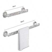 Transparent Punch-Free Acrylic Bathroom Towel Rack, Slipper Hanger, Convenient For Draining, Space-Saving, Multiple Combinations Available, Suitable For Kitchen, Bathroom, And Toilet Storage - White - View 5